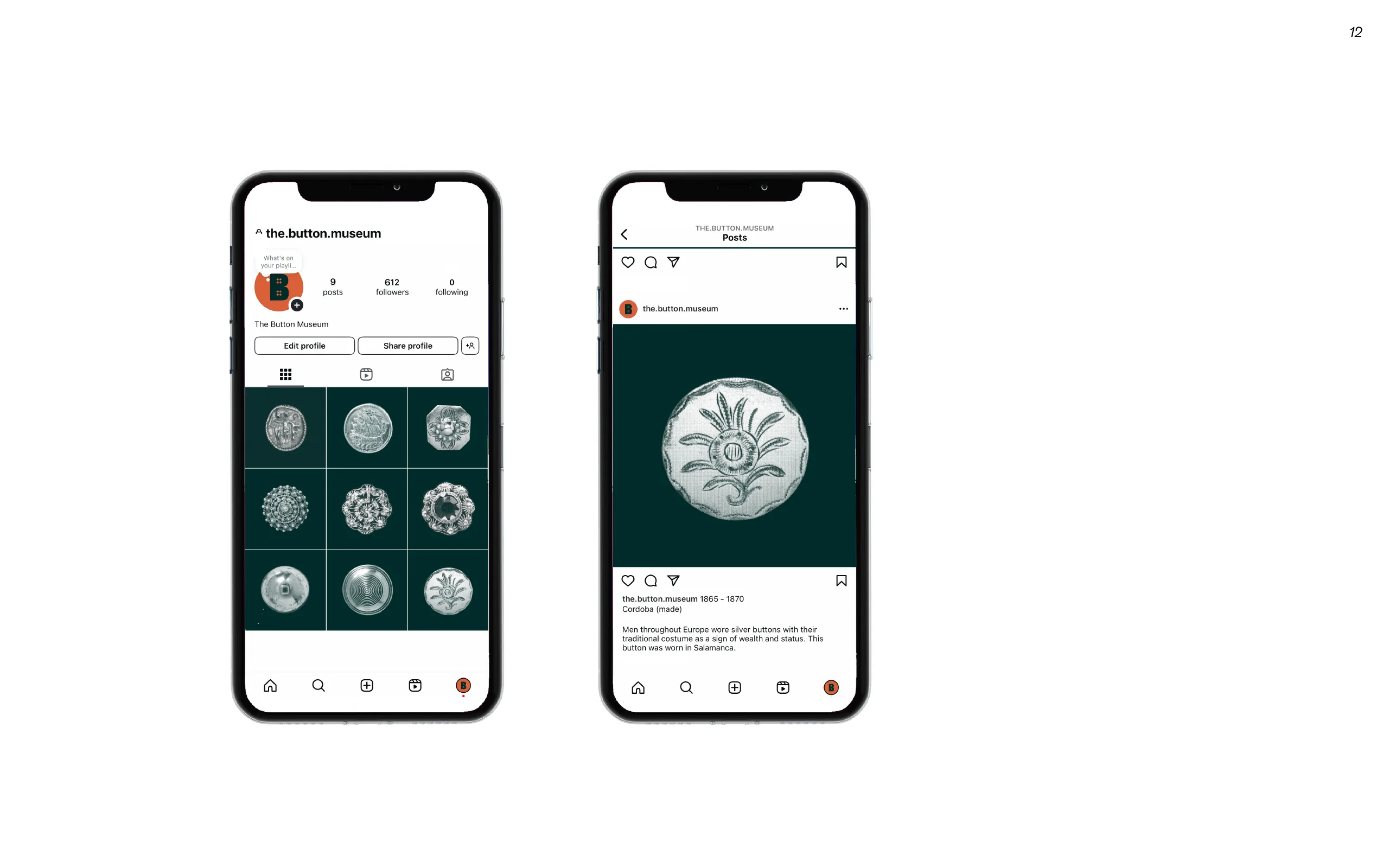 Further applications of The Button Museum identity